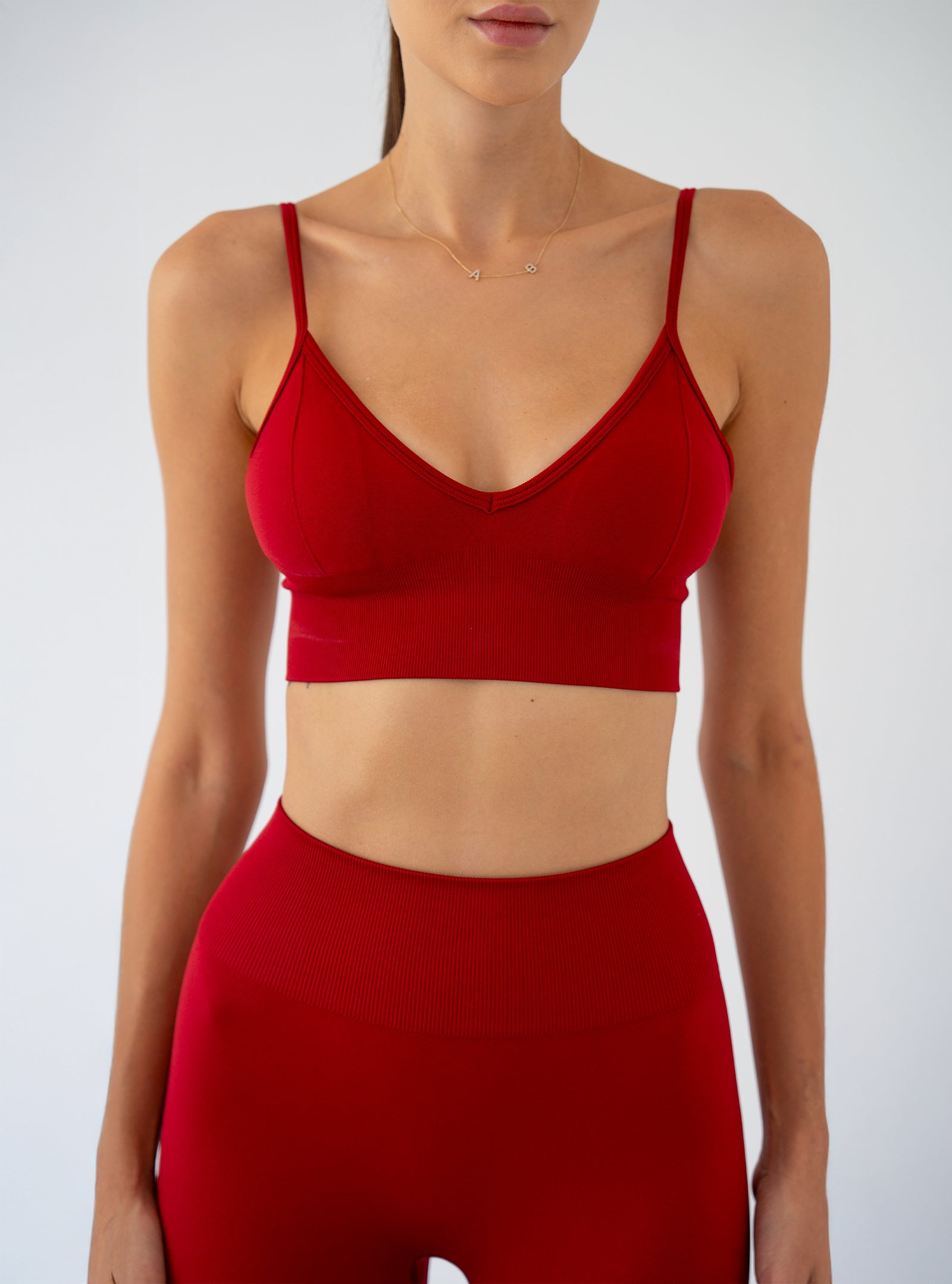 Rubaé Red Adjustable Strap Sports Bra