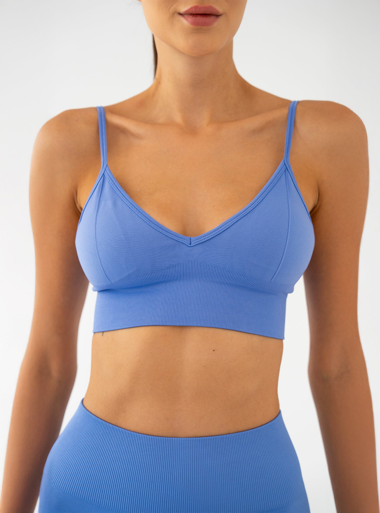 Zephyr Blue Adjustable Strap Sports Bra
